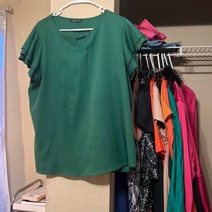 Green blouse